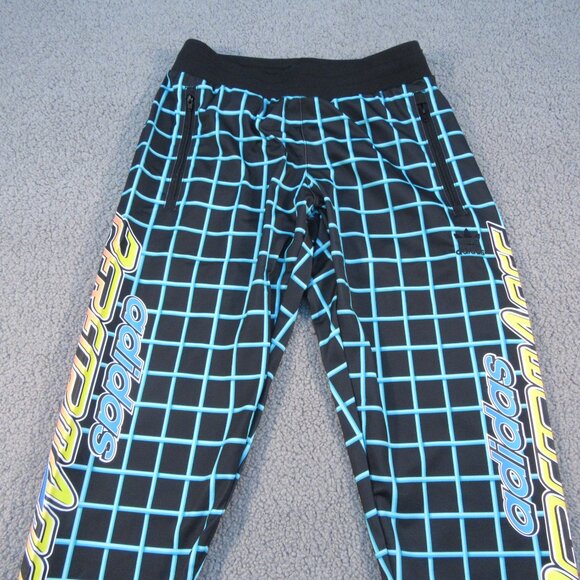 Adidas x Jeremy Scott JS Rally TP Pants XS – Black Grid Graphic Track Pants - Picture 7 of 12